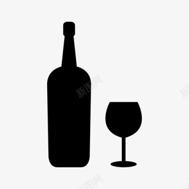 葡萄酒酒精优雅图标图标