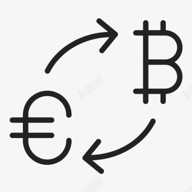 欧元图标比特币欧元兑换转账图标图标
