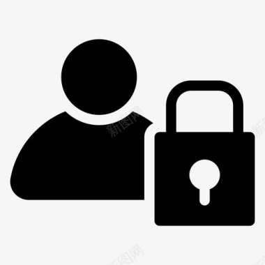 公共信息标志安全标志人锁安全图标图标
