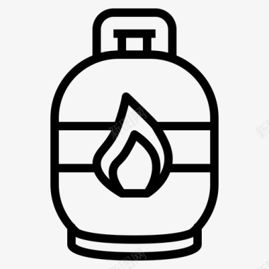 天然气火焰燃料图标图标