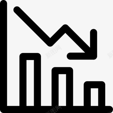 矢量PPT信息图表损失图分析条形图图标图标