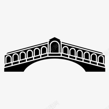 里亚尔托威尼斯桥意大利图标图标