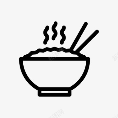 一碗酱油一碗饭亚洲人筷子图标图标