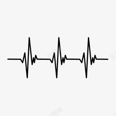 生命的心跳脉搏心跳生命线图标图标
