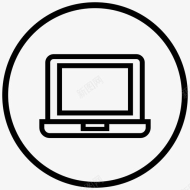 笔记本电脑电脑液晶电视图标图标