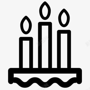 蜡烛蜡烛生日烛光晚餐图标图标