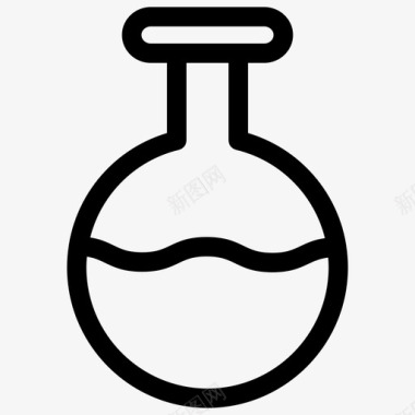 圆底烧瓶液体容器瓶子图标图标