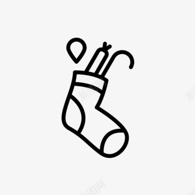 长袜礼物袜子填充器图标图标