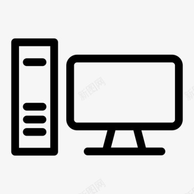 台式电脑电脑显示器桌面显示器图标图标