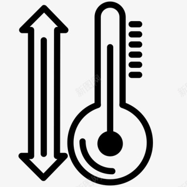 水温温度计温度计冷测量图标图标