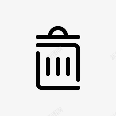 垃圾桶删除移动应用打开行图标图标