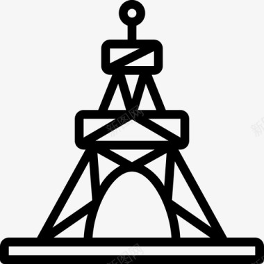 铁塔塔楼建筑埃菲尔铁塔图标图标