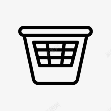 布质洗衣篮洗衣篮盒子桶图标图标