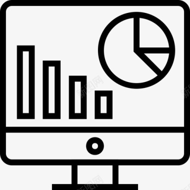 条形数据图图表条形图监视器图标图标