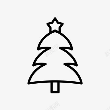 圣诞树圣诞装饰品星星图标图标