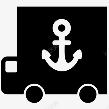 海运为了港口物流交货卡车图标图标