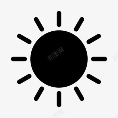 太阳元素天气图标图标