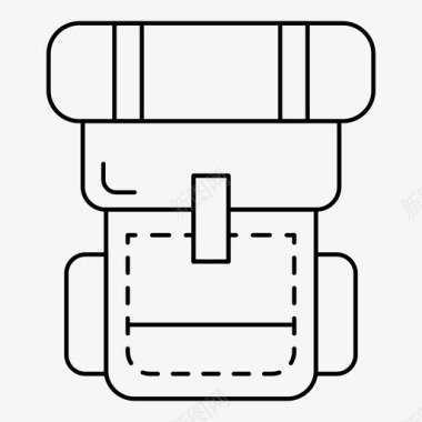 登山旅游背包背包客假日图标图标