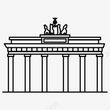 柏林勃兰登堡门德国纪念碑图标图标