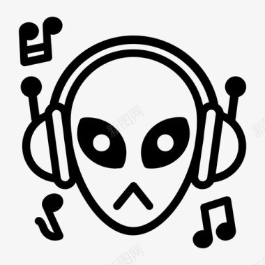 外星飞船奇怪的音乐怪异的音乐外星人图标图标