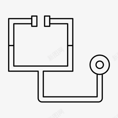 医院户外听诊器医生健康图标图标