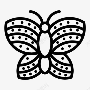 蝴蝶剪影蝴蝶动物昆虫图标图标