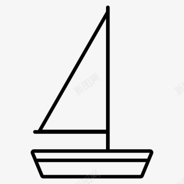 帆船游艇小船图标图标