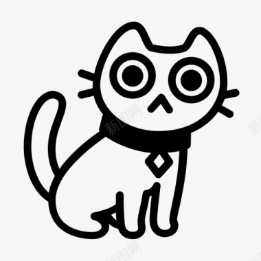 彩绘宠物猫可爱家猫图标图标