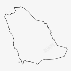 沙特阿拉伯地图东部中部图标图标