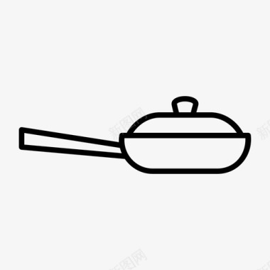 平底锅平底锅厨师厨房图标图标