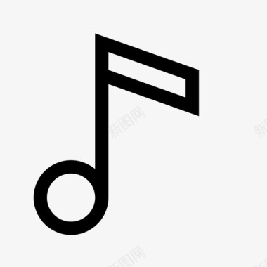 音符声音极简主义音乐图标图标