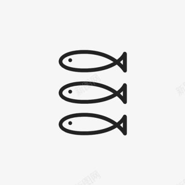 沙丁鱼凤尾鱼鱼图标图标