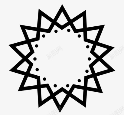 阿拉伯花纹艺术图标图标