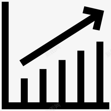 x32增长条形图预测图标图标