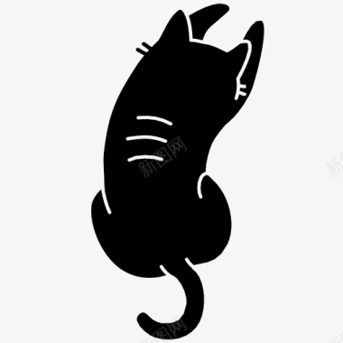猫揉背可爱图标图标