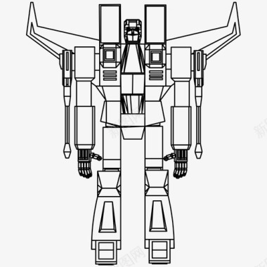 天翼标志机器人机器技术图标图标