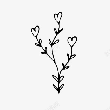 火焰装饰植物装饰自然图标图标