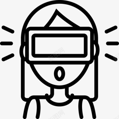 虚拟现实体验虚拟现实虚拟现实眼镜图标图标