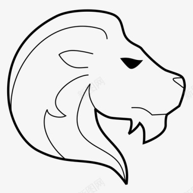 狮子座背景插图图标图标