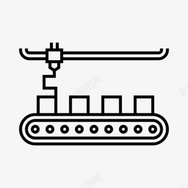 3d打印工艺工厂机械图标图标