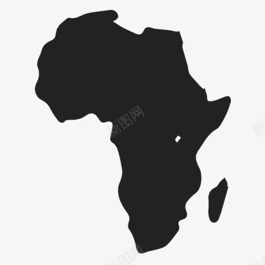 非洲大陆国际地图图标图标