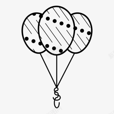 庆祝节日素材气球庆祝节日图标图标