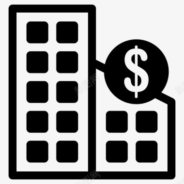 公寓价格建筑物房地产5图标图标