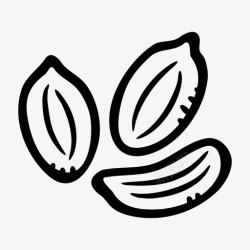 芹菜籽粉芹菜籽药草配料图标高清图片