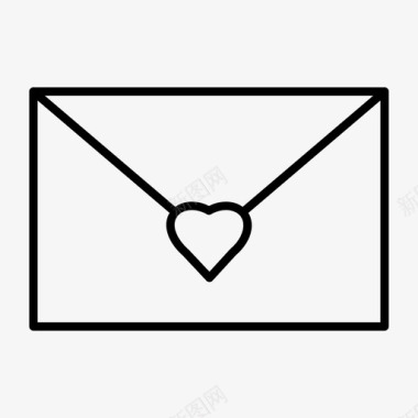 情人节的情书情书信封关系图标图标