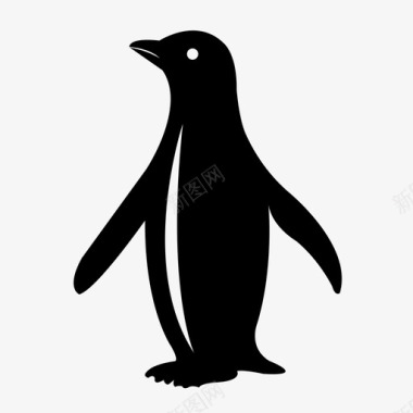 南极的冰企鹅南极洲鸟图标图标