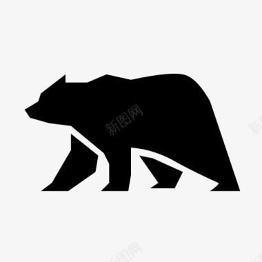 熊动物黑熊图标图标