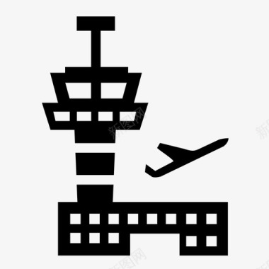 旅游logo机场机场大楼机场入口图标图标