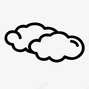 多云天气气象学天空图标图标