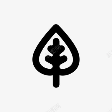 环保标志设计环保树叶植物图标图标